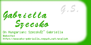gabriella szecsko business card