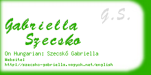 gabriella szecsko business card